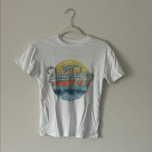 White Graphic Tee with Colorful Design